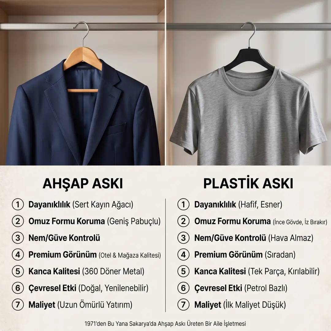 Ahşap Askı mı Plastik Askı mı? 7 Maddede Net Karşılaştırma